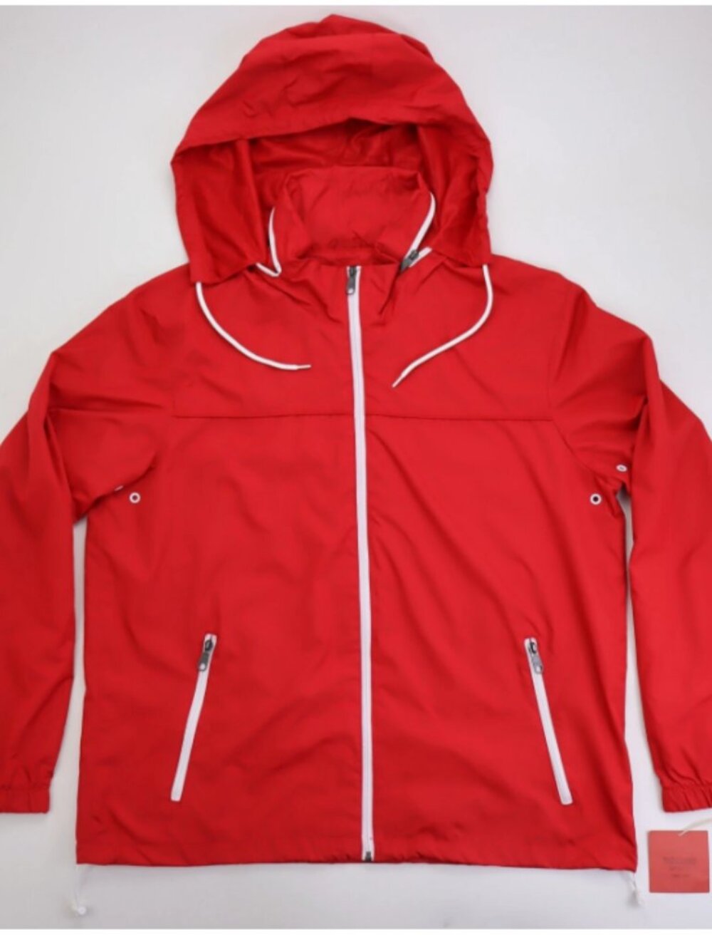 Mossimo Hooded Mesh Lined Light Windbreaker Jacket Men's Size XL Red New